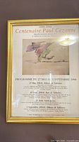 Front view of framed Centenaire Paul Cézanne poster