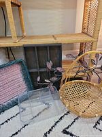 Group shot showing basket, cubby shelf, compartment tray, woven panel, glitter leaf vine