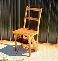 Chair form front view highlighting overall design and maple wood