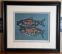 Overall view of framed print showing artwork and frame
