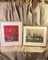 Both framed artworks side by side