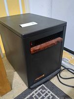 Front and side view of EdenPURE heater