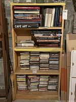Front view of entire bookcase with four shelves