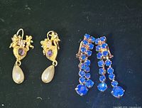 Overview of both earring pairs