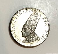 Obverse of medal showing Pope John Paul II portrait and inscriptions
