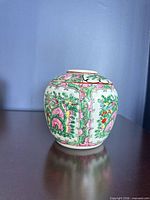 Front view of famille rose porcelain vase