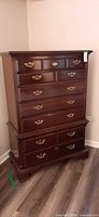 Front view showing entire tallboy and drawer arrangement
