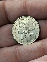 Obverse side showing female bust, denomination 10 and year 1994