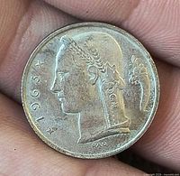 Obverse showing date 1963, star, female bust with wheat ear