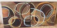 Both square canvases side by side showing abstract circular designs and scale