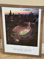 Full view of framed Soldier Field print
