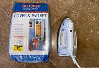 Sunbeam iron beside sealed Hide-Away cover & pad set