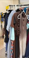 Rack showing full assortment of dresses