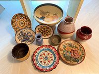 Group shot of all visible ceramic pieces