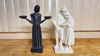 Front view of both figurines