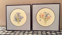 Both framed floral watercolour prints