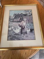 Front view of framed print showing artwork, mat and frame