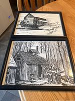 Both framed drawings together overview