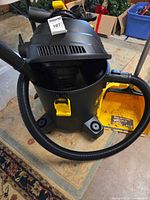Stanley shop vacuum with hose attached