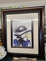 Front view of framed print showing artwork and frame
