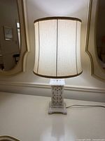 Lamp overall lit with shade