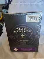 Front view of sealed box with price sticker