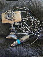 Front of dash camera showing lens details