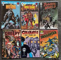 Front covers of all six comics laid out