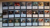 Overview of all 25 cards laid out in rows