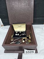 Overview of box with jewelry pieces