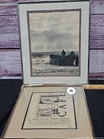 Both framed prints together showing fronts and frames