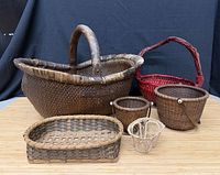 All six baskets arranged