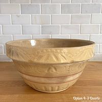 Top angled view showing overall form, color, interior and pie-crust rim