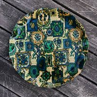 Top view of patterned fibreglass serving tray