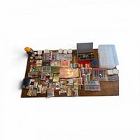 entire lot arranged on table showing all bead containers and organizers