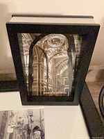 Small vertical framed interior architecture print