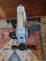 Top view showing entire mini bike, LCD screen, resistance dial