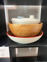 Stacked view of all three bowls showing relative sizes