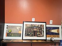 All three framed prints side by side