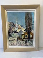 Framed painting front view upright