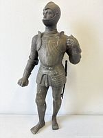 full front view of knight statue