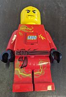 Front view of Lego Ninjago torch lamp figure