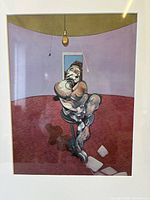 Close-up of the Francis Bacon print within mat