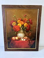 Front view of framed oil painting showing full artwork