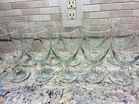 Group of stemmed goblets showing quantity and clarity