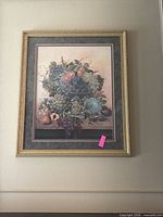 Framed still life print front view