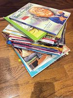 Stack of Who Was? books topped by Ben Franklin title