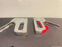 Top view of both chrome staple guns