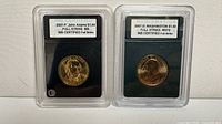 Both encapsulated coins in INB slabs side by side