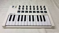 Top view of Arturia MiniLab mkII showing keys, pads, knobs and touch strips